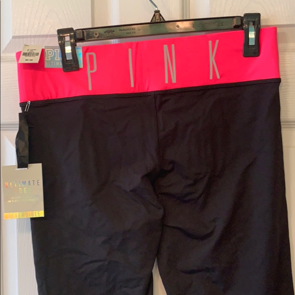 Pink cropped yoga pants